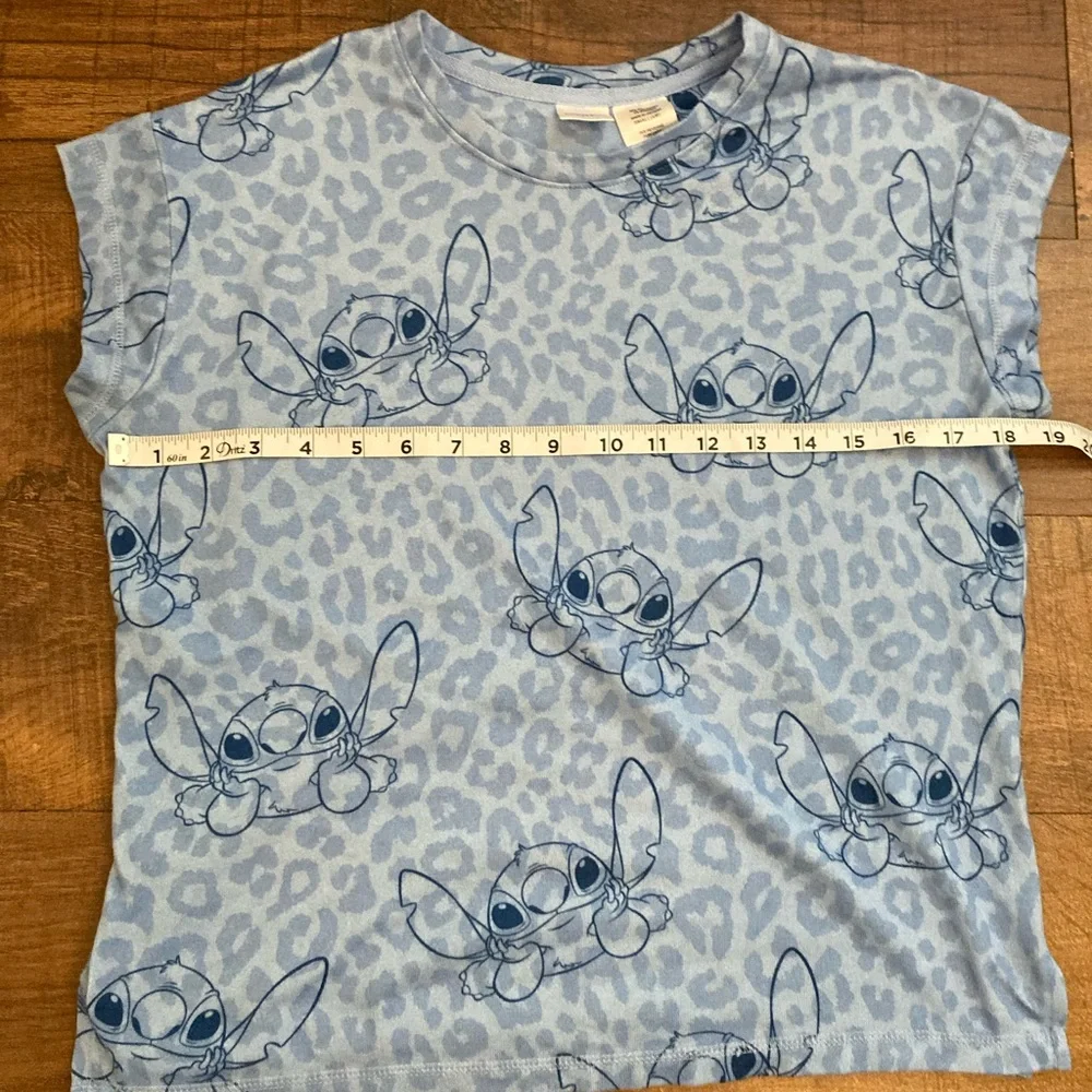 DISNEY Lilo & Stitch Blue Stitch Print Loungewear Pajama Set Women’s S - Picture 6 of 15